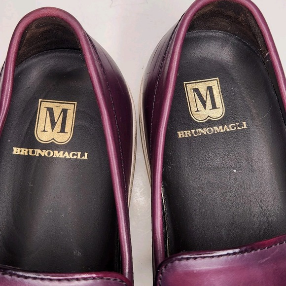 BRUNO MAGLI Dolomite Loafer Shoe‎ Bordo Calf Leather Mens 9M Burgandy main image 5